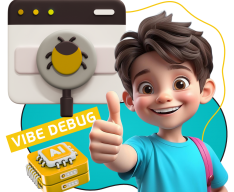 Тестирование & Vibe Debug. Охотники за багами - КИБЕРшкола программирования для детей, компьютерные курсы для школьников, начинающих и подростков - KIBERone г. Томск